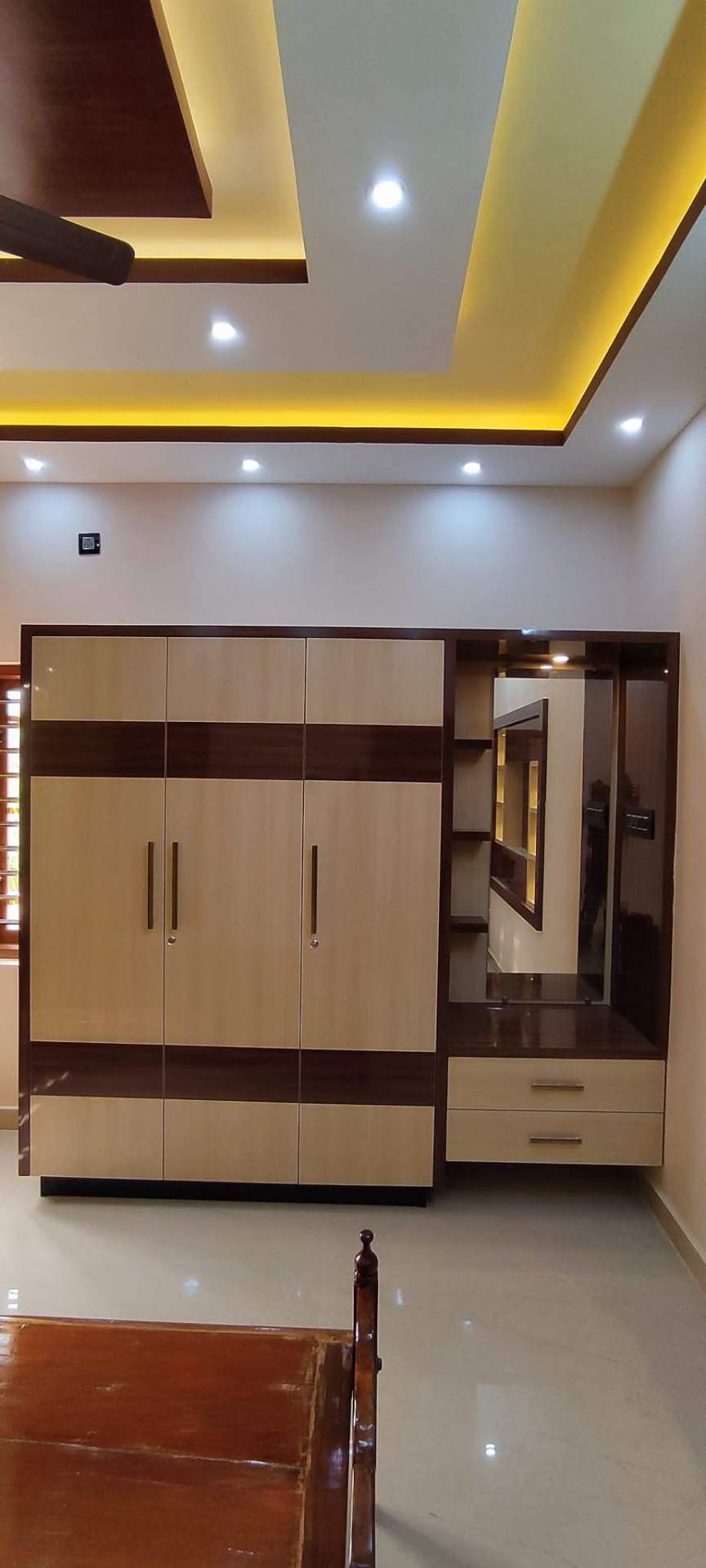 Two-Tone Wardrobe with Dresser