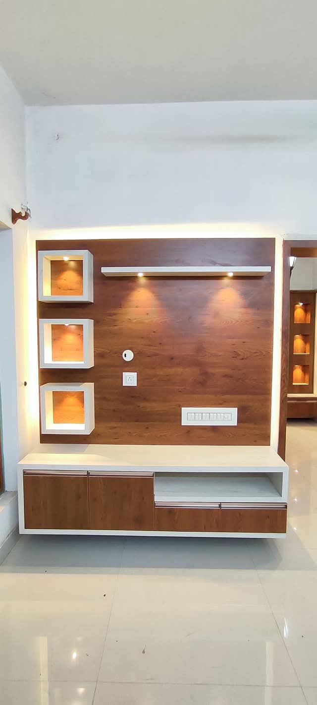 Cube Shelf TV Backdrop