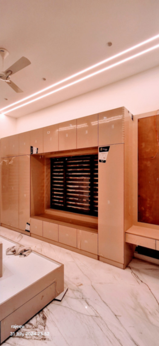 Peach Mirror Wardrobe Wall